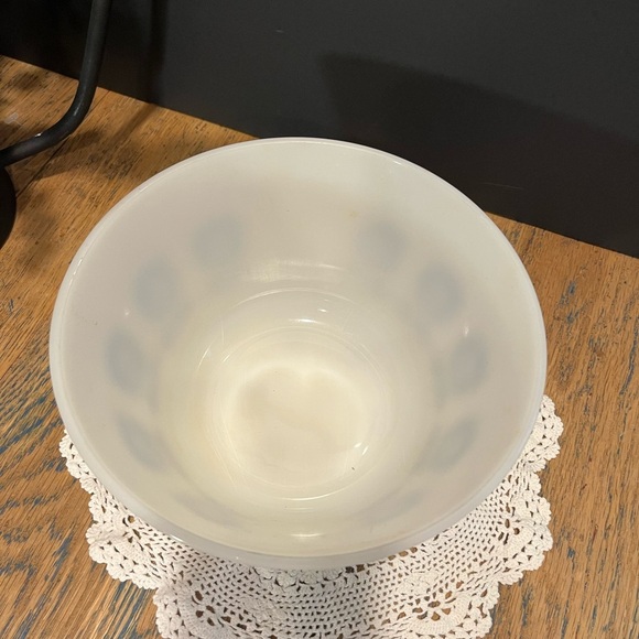 Federal glass Heritage Blue Sunflower Mixing Bowl – Milk Glass, - Picture 7 of 8